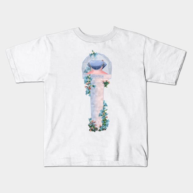 Seventeen v.2 Floral Lightstick kpop Kids T-Shirt by RetroAttic